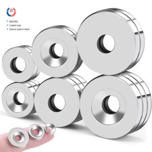Custom neodymium magnet rings in grades N38, N42, N45, N48, N50, N52 with strong magnetic force