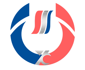 AQII Magnets circular brand icon with blue, red, and silver elements, representing magnetic force and innovation