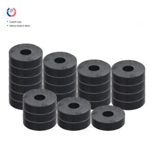 Low-price ring ferrite magnet for motors, manufactured in China with Y35 grade and axial magnetization