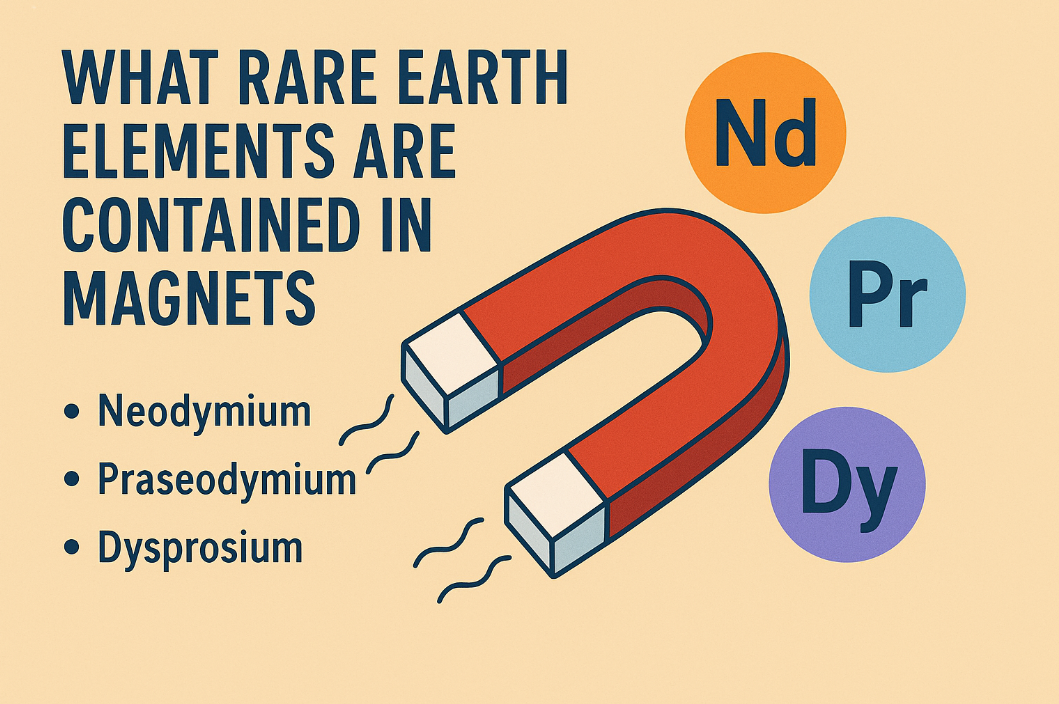What rare earth elements are contained in magnets